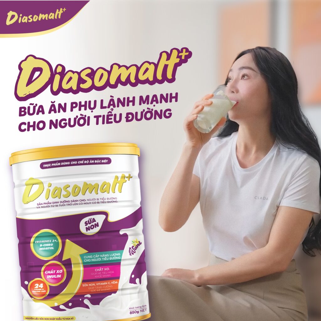 Diasomalt trở thành sự lựa chọn hoàn hảo cho bữa ăn phụ dinh dưỡng của người bệnh đái tháo đường